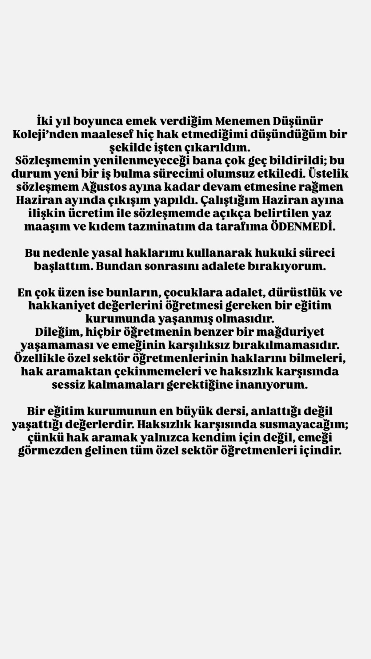 Maasimi ve Haklarimi Alamadim 